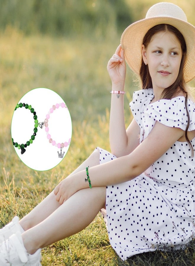 PQJSJDR 2 pcs Magic Matching Bracelets for Best Friends,Friendship BFF Bracelets,Sorceress Hat Charm Bangle Gift for Bestfriend Party Dress Accessories - Image 5